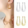 Hoop Earrings Punk Hip-Hop Fashion Gold Color Geometric U-Shape For Women Metal Round 2023 Circle Party Jewelry