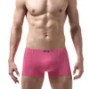 Mutande Boxer da uomo Seta di ghiaccio Custodia per pene ultrasottile senza cuciture Intimo Plus Size Boxer maschili Masculina Cueca Mutandine gay Tronco morbido