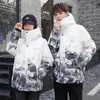 Costume de Couple droit en duvet pour hommes et femmes, même Style, dégradé de montagne de neige, chaîne principale, diffusion en direct, peut être discuté, hiver