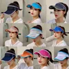 Visorlar Yaz Spor Güneş Şapkaları Kadın Şapka Erkekler Kapak Ayarlanabilir Visor UV Koruma Boş Top Tenis Koşu Güneş Kafası