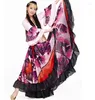 Stage Wear 720 Degree Colorful Butterfly Tribal Style Dance Performance Skirt