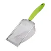 Pet Cat Waste Shovel Long Handle Stainless Steel Metal Shovel Litter Filter Garbage Sand Scoop Pet Cleaning Tool Cat Supplies