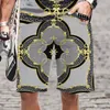 Shorts voor heren, streetwear, luipaardprint, herenkleding, elastische taille, patroon, coole man, los, casual, oversized, zwemmen, zomerstrand