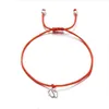 20pcs Lot Lovely Double Feet Family Wish Bracelets Simple Red String Charms Gift2951