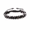 Strand Design 6mm Piedra Natural Facetada Ágata Negra Ojo de Tigre Trenzado Hecho a Mano Macramé Pulsera de Piedras Preciosas Mujeres Hombres JBS12494