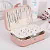Jewelry Pouches Portable Simple Square Girls Earrings Rings Board Box Display Storage Case Women Gift