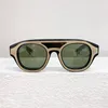 Солнцезащитные очки 2023, темно-черепаховые очки-пилот для мужчин, бренд INS, круглые солнечные очки из ацетата High Street для женщин