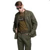 Ternos masculinos blazers militares moda exército verde algodão outwear plus size casual para homem casaco