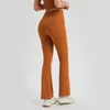 Pantalones activos Leggings acampanados para mujer, cintura alta, control de barriga, entrenamiento, correr, salón, vestido de jazz con parte inferior de campana