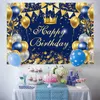 Achtergrondmateriaal Goud Glitter Happy Birthday Party Achtergrond Voor Foto Zwart Gelukkige Verjaardag Volwassen Thema Feestdecoratie Benodigdheden DIY Achtergronden YQ231004