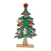Décorations de Noël G6DA Sculpture d'arbre en bois Célébrations parfaites Décoration de vacances