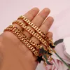 Charm Bracelets Cooper Gold Plated Chain Bracelet Moon Star Dangle Couple Middle East Wedding Jewelry Luxury Bridal Hand Bangles