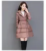 Women's Trench Coats Winter Fall Women Sweet Ladies Butterfly High Waisted Purple Black Wine Red Padded Parka Coat Woman Warm Parkas