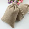 Jewelry Pouches 20 30cm 100pcs Vintage Style Jute Sacks Drawstring Gift Bags For Jewelry/wedding/christmas/birthday Packaging Linen Pouch