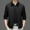 Men's Jackets Top Grade Business Casual 2023 Arrivals Spring Autumn Fashion Turn Donw Collar Techwear Brnad Male Coat