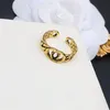 Mężczyzna Kobiety Pierścienie Pierścień Pierścień z literami srebrna i złota biżuteria ze stali nierdzewną287k