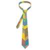 Bow Ties Colorblock Print Tie Geometric Pattern Neck Cool Fashion Collar For Adult Daily Wear Party Necktie Accessories