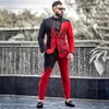 Ternos masculinos est moda splice para homens rendas apliques noivo smoking 2 peças define fino masculino baile de formatura blazer trajes elegante para hombres