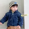 Giubbotti Giacca in cotone caldo peluche da bambina Cappotto ispessito da ragazzo Tinta unita Moda Coreana Abbigliamento per bambini Top Capispalla 9m-10y