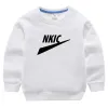 Bambino Bambini Felpe nere Ragazzo Ragazza Vestiti Con cappuccio Marchio LOGO Stampa Felpa con cappuccio Bambini Pullover Top Autunno Inverno 100% cotone Felpe con cappuccio