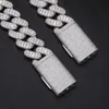 Brand Fashion Woman Big Guy 28mm Baguette Moissanite Cuban Link Chain 925 Sterling Silver VVS Lab Diamond Iced Out Hip Hop Jewelry Necklace