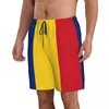 Herren-Shorts, Herren-Badebekleidung, Badehose, Flagge von Rumänien, Strandbrett, Schwimmen, Badeanzüge, Laufen, Sport, Surfen