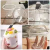 Disposable Cups Straws 10 Sets U-cup Cake Plastic Sauce Lids Jelly Beverage Pp Juice Individual Containers