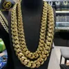 marca de moda mulher atacado hip hop jóias 20mm luxo 10k 14k 18k real banhado a ouro personalizado sólido cubano miami link corrente colar para homem