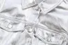 Fatos femininos prata metálico jeans calças define em linha reta 2023 outono calças de cintura alta colheita jaquetas casaco curto y2k moda coreana