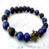 SN0295 modedesign smycken lapis lazuli hamsa armband lava hamsa armband lapis och lava man lycka till armband276q