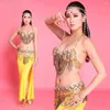 Stage Wear Femme Costumes de danse du ventre Bollywood Robe égyptienne Lady Sexy Oriental Bellydance Jupe