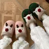 Women Winter Home Slippers Cartoon Deer Elk Non-slip Soft Warm House Shoes Men Ladies Bedroom Couples Floor Footwear size 36-41