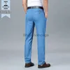 Men's Jeans Summer Natural Lyocell Business Jeans Men Thin Classic Stretch Straight Office Denim Pants Male Brand Trousers Plus Size 40 42L231003