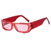 Sunglasses 2023 Fashion Women's Square Personality Color Contrast Y2K Glasses Hip Hop Street Shooting Light Luxury