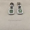 Cystal Elegant Zirkon Ohrringe Einzelhandel Klein und Designer Dangler Luxurys Trendy Ohrring eingelegt Grüne Frauen Hochschmuck Bankett Hochzeits Geburtstag Geschenkgroßhandel Großhandel