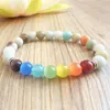 MG0787 New Design Cats Eye Stone 7 Chakra Bracelet Natural Amazonite Energy Protection Bracelet Spiritual Meditation Jewelry2703