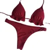 Damesbadmode Zomer Dames Sexy Bandage Braziliaanse Bikini Set Top String Bottom Strand Push-up Dames Lace Up Badpak Beachwear