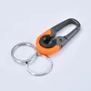 Keychains Men Keychain Hook rostfritt stål spänne utomhus karabiner klättringsverktyg dubbel ring bil fiske nyckel tillbehör