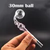 Cheap Glass Oil Burner Pipe Skull Smoking Pipes Curved Hand Spoon Pipe Thick Pyrex Glass Oil Burner Pipes Smoking Accessories with Balcncer 30mm Ball