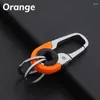 Keychains Men Keychain Hook Stainless Steel Buckle Outdoor Carabiner Climbing Tool Double Ring Car Fishing Key Accessories