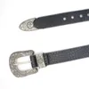 Belts Y2k Accessories Retro Star Pu Black Belt For Women Gothic Alloy Buckle Waist Strap Designer Female Jeans Decoration