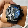 Nowy huragan XB0180E41B1W1 kwarc chronogrpah męski zegarek Pvd Czarna stalowa obudowa Stopwatch Czarny Nylon Pasek Sport zegarki Hello WAT304V