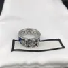 Кольца из стерлингового серебра S925Блестящее синее кольцо с головой тигра Персонализированное кольцо Подарит вам кольцо для пары Рождественский подарок Тенденция с Gift218z