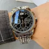 Goedkoop nieuwe super gecompliceerde 5270 grote date zwarte wijzerplaat Japan Quartz Chronograph Moon Fase Heren Watch roestvrijstalen armband Timez2896