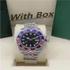 Met doospapieren herenhorloges 40 mm polshorloge Blauw Zwart Keramiek Bezel Roestvrij stalen horloge Automatisch uurwerk Optioneel waterproof213q