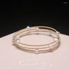 Bracelet de perles d'eau douce naturelles, enroulement à trois couches, exquis, bijoux de luxe pour femmes