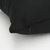 غطاء وسادة القماش الأسود 16 × 16 بوصة طبيعية وسادة القماش العلبة غطاء وسادة القطن الأبيض غطاء وسادة فارغ للطباعة DIY 3223G