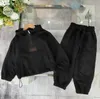 baby Tracksuits designer Hoodie Set for kids Size 110-160 CM 2pcs Half zip hoodie and double letter logo jacquard pants Oct05