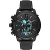 Montre noire complète Steampunk crâne en acier inoxydable squelette hommes montres à Quartz marque supérieure DZ montre DZ4582 DZ4576257d