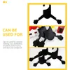 Abbigliamento per cani 8 pezzi Grucce per animali domestici Mini plastica in legno Piccoli vestiti Grucce in plastica Costume Indumento per gatti